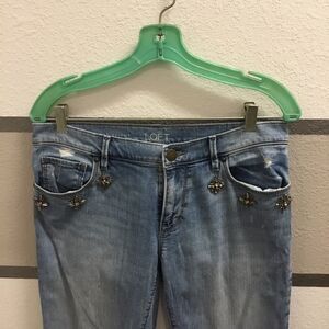 Loft-Relaxed Skinny Embellished Jeans
